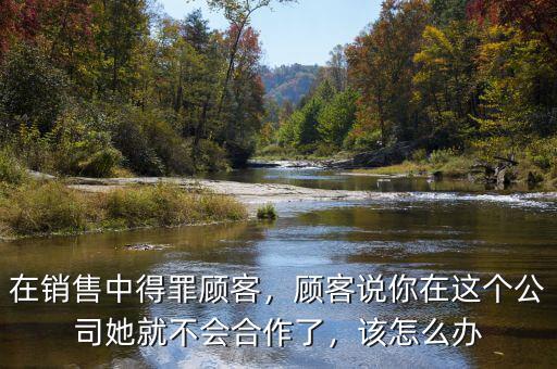 在銷售中得罪顧客，顧客說你在這個公司她就不會合作了，該怎么辦