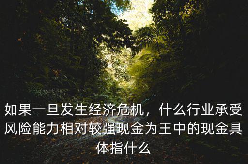 如果一旦發(fā)生經(jīng)濟(jì)危機(jī)，什么行業(yè)承受風(fēng)險(xiǎn)能力相對(duì)較強(qiáng)現(xiàn)金為王中的現(xiàn)金具體指什么