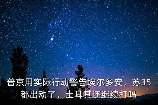 普京用實際行動警告埃爾多安，蘇35都出動了，土耳其還繼續(xù)打嗎