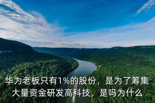 華為老板只有1%的股份，是為了籌集大量資金研發(fā)高科技，是嗎為什么
