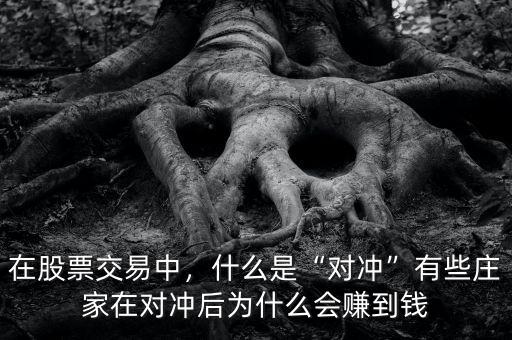 在股票交易中，什么是“對沖”有些莊家在對沖后為什么會賺到錢