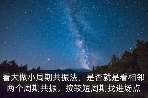 看大做小周期共振法，是否就是看相鄰兩個(gè)周期共振，按較短周期找進(jìn)場(chǎng)點(diǎn)