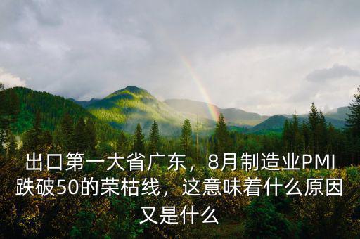 出口第一大省廣東，8月制造業(yè)PMI跌破50的榮枯線，這意味著什么原因又是什么