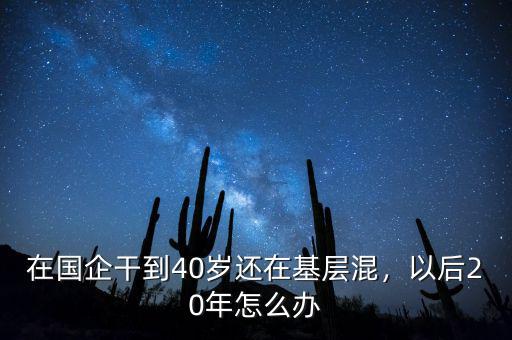 在國(guó)企干到40歲還在基層混，以后20年怎么辦
