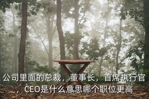 公司里面的總裁，董事長，首席執(zhí)行官，CEO是什么意思哪個(gè)職位更高