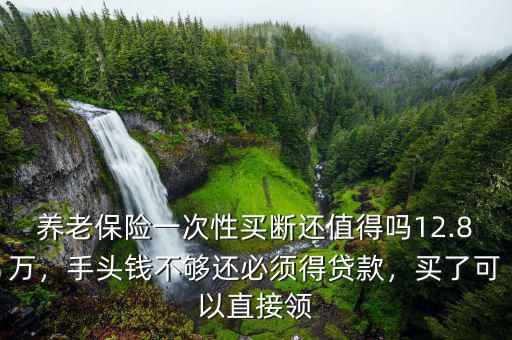 養(yǎng)老保險一次性買斷還值得嗎12.8萬，手頭錢不夠還必須得貸款，買了可以直接領(lǐng)
