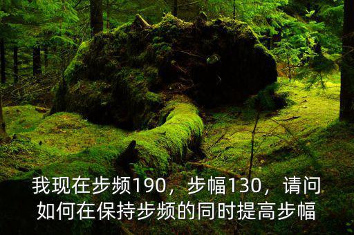 我現(xiàn)在步頻190，步幅130，請(qǐng)問(wèn)如何在保持步頻的同時(shí)提高步幅