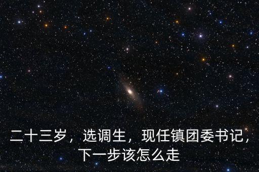 二十三歲，選調(diào)生，現(xiàn)任鎮(zhèn)團(tuán)委書記，下一步該怎么走