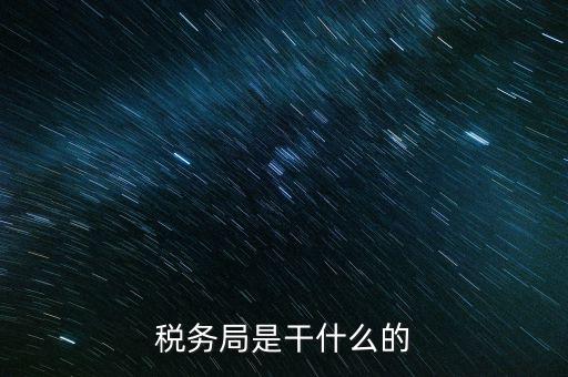區(qū)國稅局干什么，稅務(wù)局是干什么的