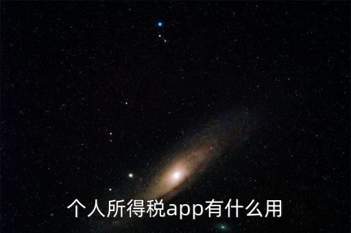 個人網(wǎng)上辦稅干什么用，個人所得稅app有什么用