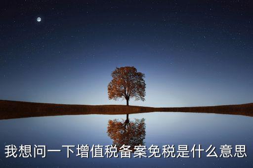增值稅網(wǎng)上備案是什么意思，公司剛成立請問到稅務局備案是什么意思