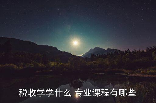 稅收學(xué) 什么專業(yè)好，稅收學(xué)專業(yè)學(xué)什么