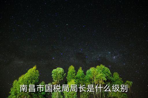 市國稅局長什么級別，地級市的國稅局局長是什么干部