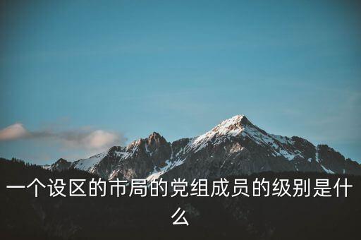 市國稅局黨組成員是什么級別，一個設(shè)區(qū)的市局的黨組成員的級別是什么