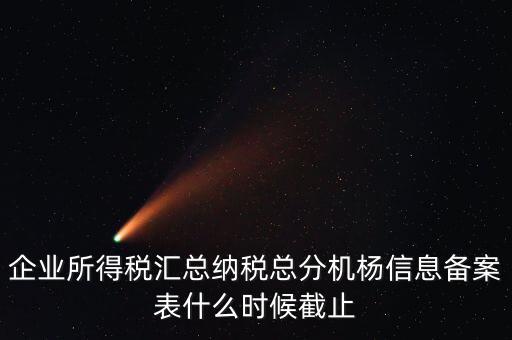 匯總所得稅備案什么時間，備案應(yīng)該在什么時候進行求解
