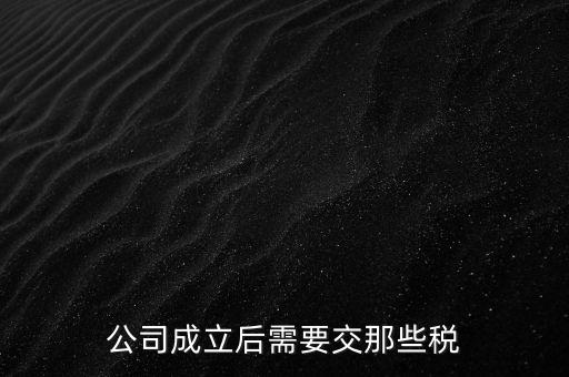 辦一個企業(yè)都需要交什么稅，公司成立后需要交那些稅