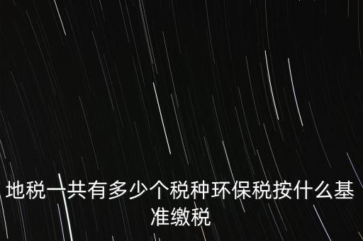 地稅一共有多少個稅種環(huán)保稅按什么基準繳稅