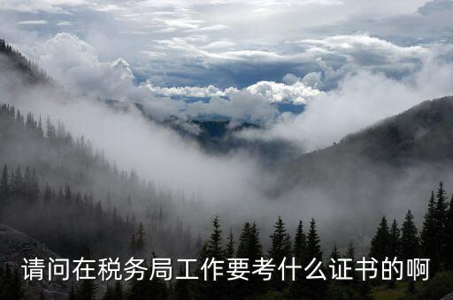 地稅局上班要什么證書(shū)，請(qǐng)問(wèn)在稅務(wù)局工作要考什么證書(shū)的啊