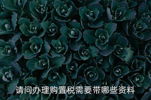 購(gòu)置稅辦理需要什么，購(gòu)買車輛購(gòu)置稅需要哪些手續(xù)