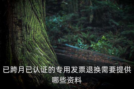 已跨月已認(rèn)證的專(zhuān)用發(fā)票退換需要提供哪些資料