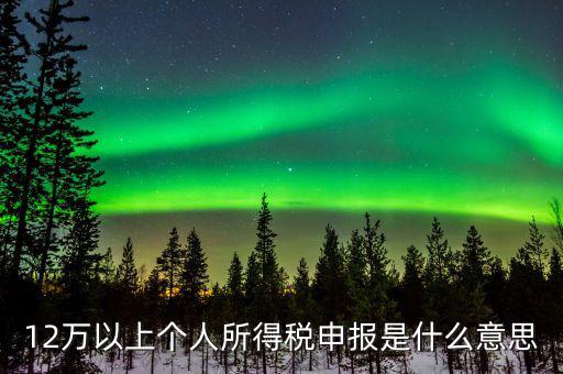 十二萬申報(bào)有什么用，第一次進(jìn)行12萬個(gè)稅申報(bào)有哪些注意點(diǎn)