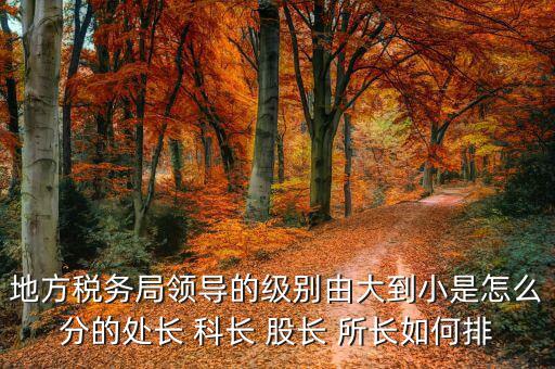 市地稅局科長什么級別，社保分局和稅務分局的科長股長是屬于哪類等級的官