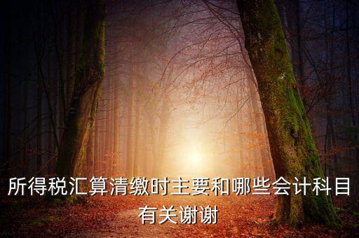 所得稅匯算清繳都涉及到什么，企業(yè)所得稅匯算清繳要做哪些