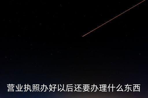 拿到營業(yè)執(zhí)照后需要辦理什么資料，請問新開公司拿了營業(yè)執(zhí)照后還要辦些什么