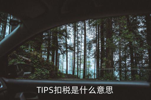 tips扣款什么意思，tips扣稅是什么意思