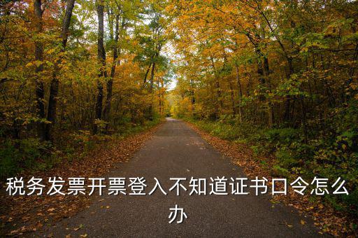稅務(wù)發(fā)票開(kāi)票登入不知道證書(shū)口令怎么辦