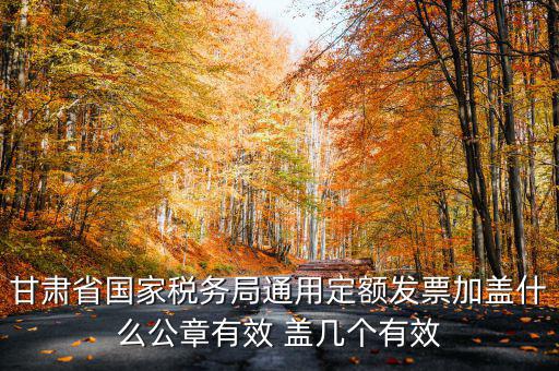 甘肅省國家稅務(wù)局通用定額發(fā)票加蓋什么公章有效 蓋幾個(gè)有效
