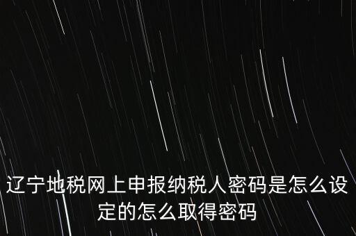 地稅網上自然人申報密碼是什么，地稅申報的用戶名和密碼是什么