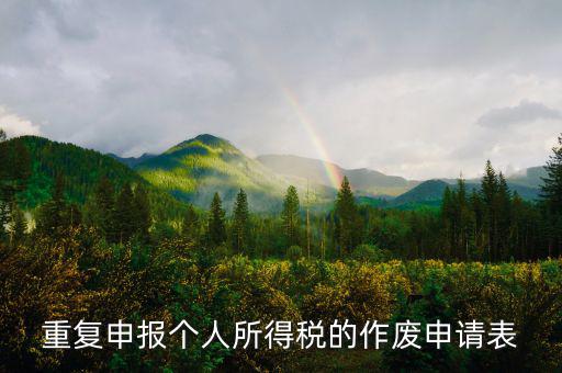 申報表作廢申請單 要帶什么，國稅報表作廢帶什么