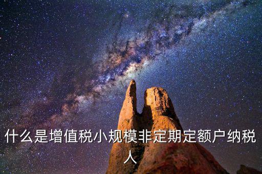 非定期定額報(bào)是什么意思，什么是增值稅小規(guī)模非定期定額戶納稅人