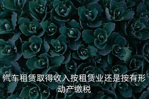 車輛租賃是按照什么來交稅的，一般納稅人提供汽車租賃服務應該如何納稅