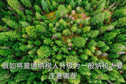 什么是升級(jí)版納稅人，假如將普通納稅人升級(jí)為一般納稅人要注意哪些