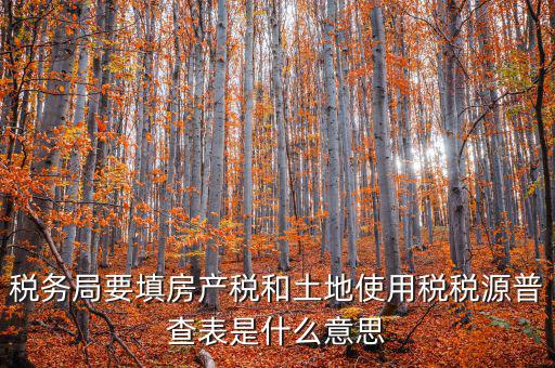 國稅局普查什么意思，最近稅務(wù)普查是什么