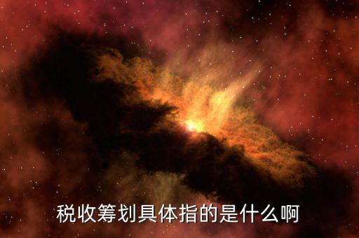 涉稅訴求什么意思，稅收籌劃具體指的是什么啊