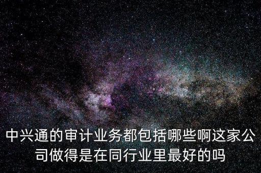 百旺中興通干什么的，中興通的審計業(yè)務(wù)都包括哪些啊這家公司做得是在同行業(yè)里最好的嗎