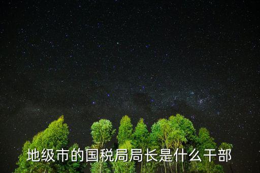 福州國(guó)稅局長(zhǎng)什么級(jí)別，地級(jí)市的國(guó)稅局局長(zhǎng)是什么干部