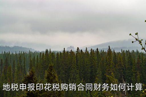 地稅申報印花稅購銷合同財務(wù)如何計算