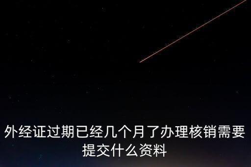 外經(jīng)證過(guò)期已經(jīng)幾個(gè)月了辦理核銷(xiāo)需要提交什么資料