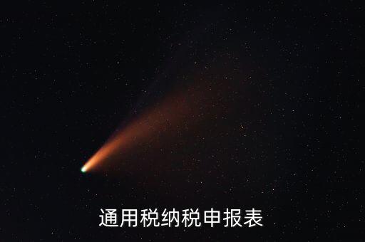 通用申報(bào)表稅什么意思，通用稅納稅申報(bào)表