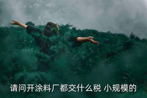 請(qǐng)問(wèn)開涂料廠都交什么稅 小規(guī)模的