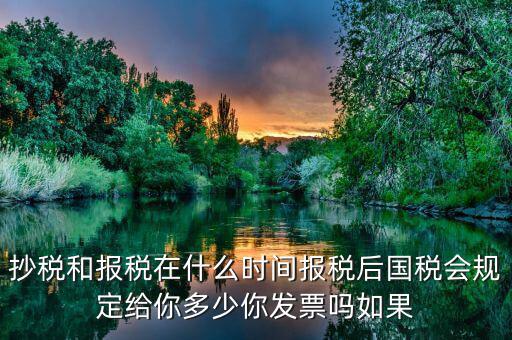 抄稅和報(bào)稅在什么時間報(bào)稅后國稅會規(guī)定給你多少你發(fā)票嗎如果