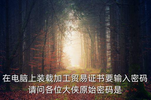 ca原始密碼是什么，ca證書密碼是什么