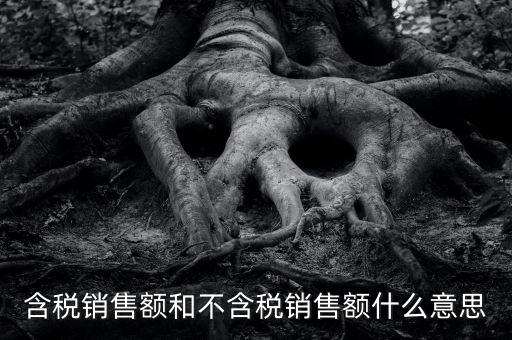 什么是含稅銷售額，含稅銷售額和不含稅銷售額什么意思
