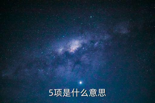 五項辦稅制度是什么意思，5項具體是什么意思