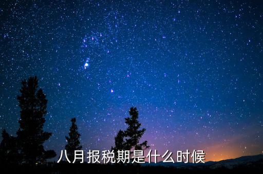 8月份報什么稅啊，8月份的個稅怎么申報啊