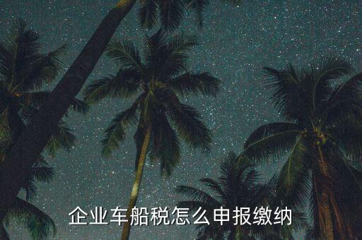 車船稅按什么申報(bào)，汽車的車船使用稅按什么征收